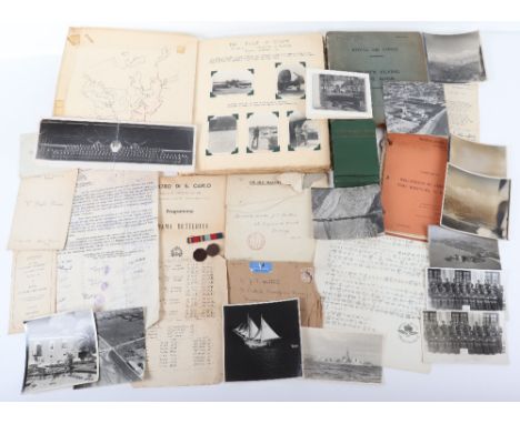 Interesting Collection to RAF Flight Lieut, later Squadron Leader, J.T.Hutton. Includes Log Book, Photograph Album and docume