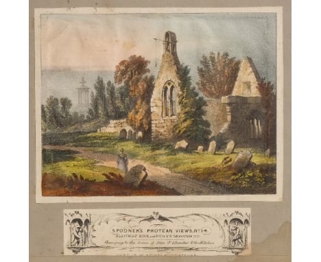 Protean &amp; Transformation Prints. : 'Spooner Protean views No 14, Alloway Kirk with Burns Monument, Changing to the scene 