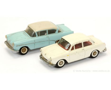 Tekno unboxed pair (1) Opel Rekord - light blue body, pale grey roof - Good (does have small marks down all protruding edges)