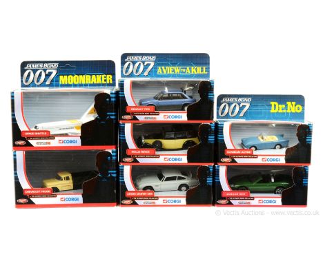 Corgi "James Bond" a group of "The Ultimate Bond Collection" series to include; TY07601 Jaguar XKR; TY02501 Sunbeam Alpine; T