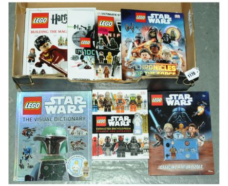 Lego a group of "Star Wars" related Hardback Books including Chronicles of The Force with Mini Figure; The Visual Dictionary 