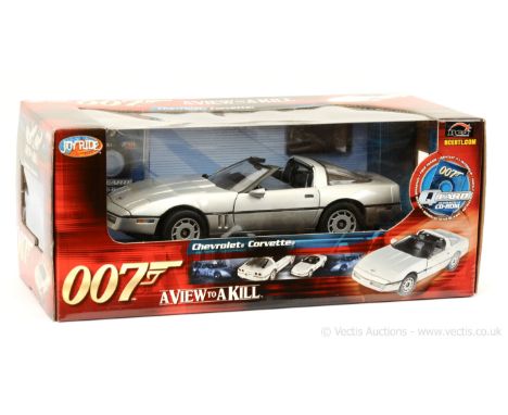 Joyride - "James Bond" - (1/18th scale) Chevrolet Corvette taken from the film "A View to a Kill" - finished in silver, black