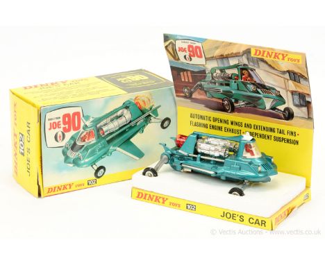 Dinky 102 "Joe 90" - Joe's Car - finished in metallic aqua, white including interior with figure, red and chrome engine thrus