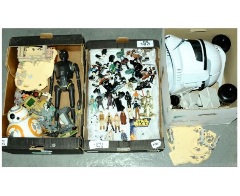 "Star Wars" a group of modern related issues including larger scale BB-8; Micro Machines Playsets; "Stormtrooper", "Darth Vad