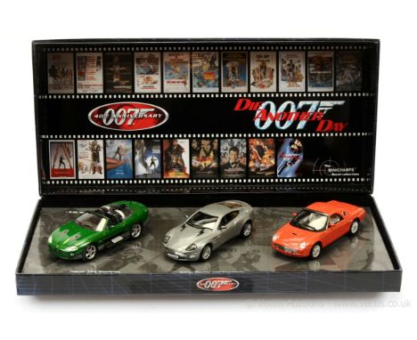 Minichamps - "James Bond" - 3-Piece Gift Set taken from the film "Die Another Day" all are (1/43rd scale) to include; (1) Jag