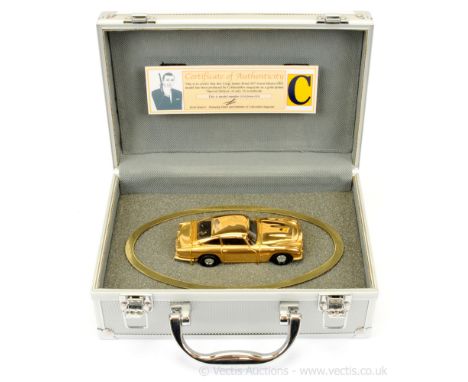 Corgi - "James Bond" - "Collectables Magazine" Aston Martin DB5 - gold plated finish with black interior, chrome wheels - thi