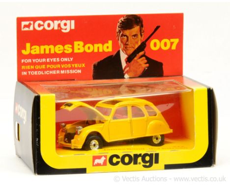 Corgi 272 "James Bond" Citroen 2CV taken from the film "For Your Eyes Only" - finished in deep yellow, red interior, chrome w