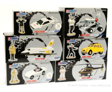 Corgi - "James Bond" a group of 6 to include; (1) 65001 Lotus Esprit (Underwater) with "Jaws" figure; 65401 Space Shuttle "Mo