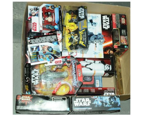 "Star Wars" a related group to include Hasbro (Transformers) Boba Fett Slave 1; (Black Series) X-Wing Pilot; Paladone Stormtr