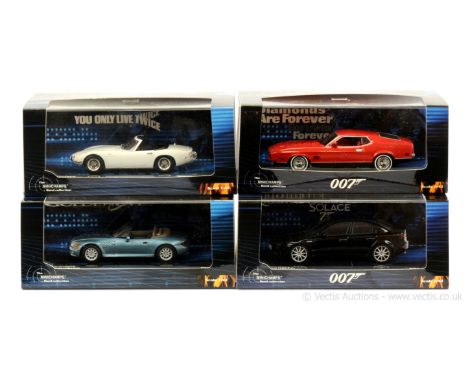 Minichamps "James Bond" a group of (1/43rd scale) issues; (1) Toyota 2000 GT - "You Only Live Twice"; (2) Ford Mustang Mach 1