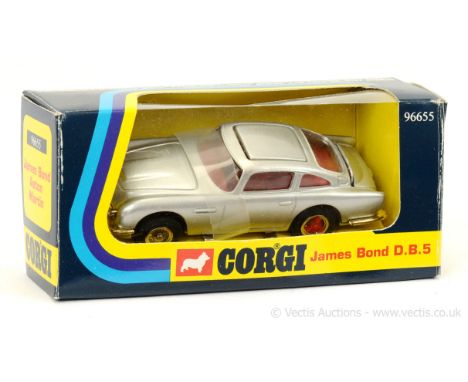 Corgi 96655 (re-issue 270) - "James Bond" Aston Martin DB5 (1/43rd scale) - finished in silver, red interior &amp; tyre slash