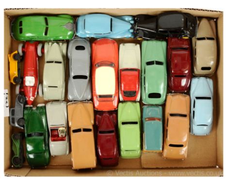 Dinky unboxed group of mainly (restored/repainted) models to include Austin Devon; Rover 75; Jaguar XK120; Ford Sedan plus ot