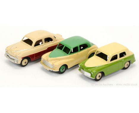 Dinky 164 Vauxhall Cresta - two-tone maroon, light beige including ridged hubs with smooth tyres, silver trim and bonnet flas