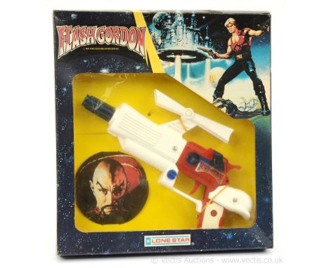 Lone Star "Flash Gordon" Space Gun - finished in white, red, blue - overall condition appears to be generally Excellent Plus 