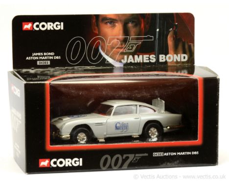 Corgi 04303 - "James Bond" Aston Martin DB5 (1/36th scale) - silver, red interior, "Collect 99" issue (Ltd 0428/1000) - Mint 