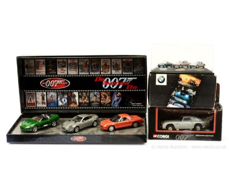 "James Bond" group to include Minichamps "Die Another Day" 3-piece Gift Set to include Jaguar XKR Roadster "Zao"; Aston Marti