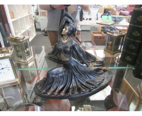 A resign figure of an Art Deco dancer.  22cm tall 
