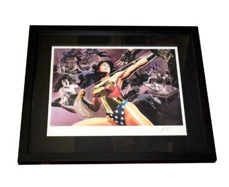 'Wonder Woman: Defender of Truth', a fine art giclee on paper print after Alex Ross, signed in pencil by the artist and numbe