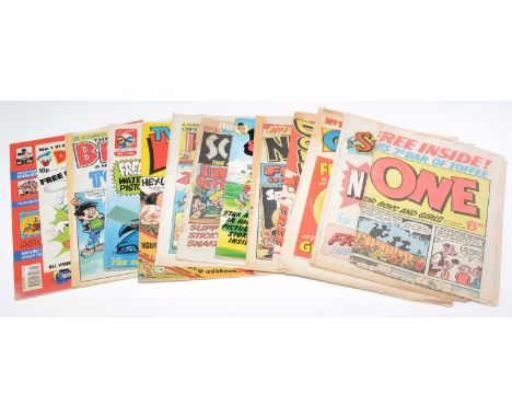 The Big One, No. 1 (1964); The Big One, final issue (1965); Sparky, No. 1 (1965); Giggle, No. 1 (1967); Nutty, No. 1 (1980); 