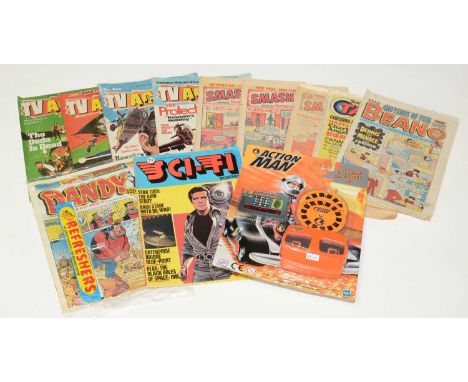 Target, No. 1; Smash! and Pow! Comic Weekly, No's. 139, 144 and 145; and other British comics; together with an Action Man 3D
