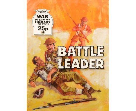 Original Art Work for the front cover of War Picture Library, No. 554 'Battle Leader', by Dave Dimmock, gouache on board, 45 