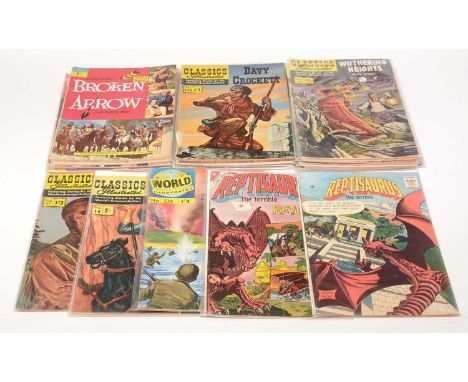 Reptisaurus the Terrible, special edition, No. 1 (1963); and Reptisaurus the Terrible, Vol. 2, No. 7, by Charlton Comics; Bri