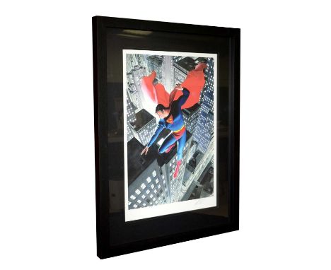 'Superman: Twentieth Century', a fine art giclee on paper after Alex Ross, signed by the artist and numbered 106 from an edit