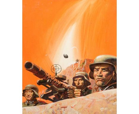 Original Art Work for the front cover of War Picture Library, No. 423 'Broken Jinx', by Alessandro Biffignandi, gouache on bo