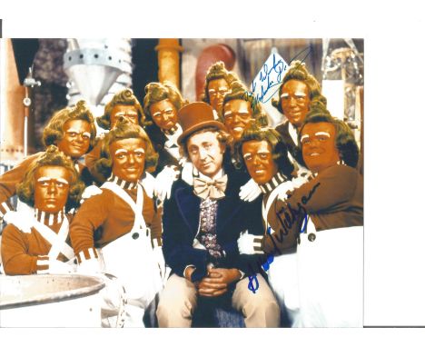 Charlie and the Chocolate Factory 10 x 8 inch colour photo signed by Oompa Loompas Malcolm Dixon and Arthur Wilkinson. Good C