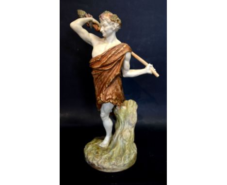 A Royal Worcester Porcelain Figure 'Saturn' 25cms tall
