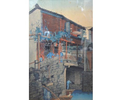Elizabeth Keith, 1887 - 1956, England
WISTERIA BRIDGE CHINA
Colour wood block print, signed in pencil underneath the mount, 3