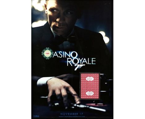 James Bond Casino Royale (2006) - An Original Prop Poker Chip & Playing Card made for the Film, mounted in a framed display (