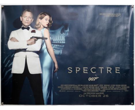 James Bond Spectre (2015) British quad film poster, rolled, 30 x 40 inches.Condition Report:  Signs of use and wear, handling