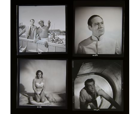 James Bond Dr. No (1962) Four original camera negatives shot by Burt Caan and Bunny Yeagar during production for press and pu