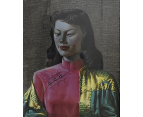 After Vladimir Tretchikoff coloured print, Miss Wong', 61 cm x 50 cm, framed and glazed. Together with a 1980s print 'Happy C