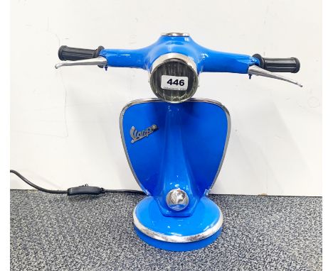 A Vespa scooter inspired desk lamp, H. 33cm.