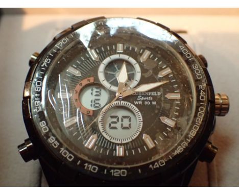 Globenfeld new old stock watch with ceramic strap boxed with paperwork 