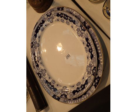 Two large Ashworth meat plates
