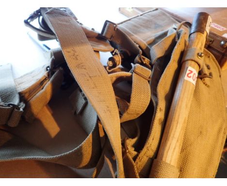 1952 webbing belt with bayonet tools etc
