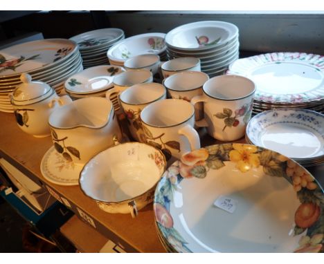 Part Westbury pattern Noritake dinner service and other mixed china including Wedgwood and Royal Albert 