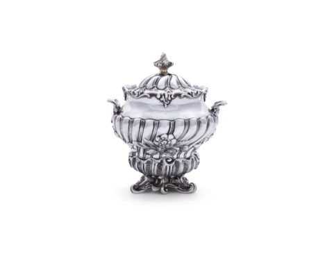 A VICTORIAN SILVER ‘SUCRIÈRE, London c.1886, maker’s mark of Goldsmith Alliance Ltd., of baluster form, the hinged lid with s