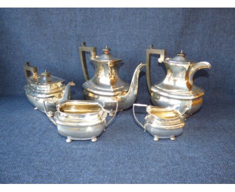 5 piece hallmarked silver tea set by JG Ltd Birmingham 72ozt