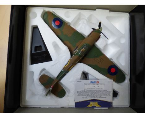 1/32 scale Corgi Classics Hawker Hurricane P3576 as flown by James Nicholson VC.  Plus his biography "Nicholson VC" by James 