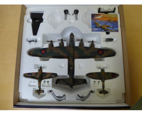 Corgi Classics 1/72 scale Battle of Britain memorial flight, Avro Lancaster, Spitfire Mark IIA and Hawler Hurricane, all incl