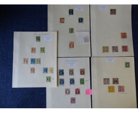 New South Wales 1854 SG 115 (m/m)  SG 129 (u) 1860 SG 146, 147,153 (u)  1856 SG 113, 147, 148, 167c, 153 (used)  Queensland a