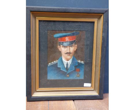 Oil painting portrait of world war I poet Julian Grenfell