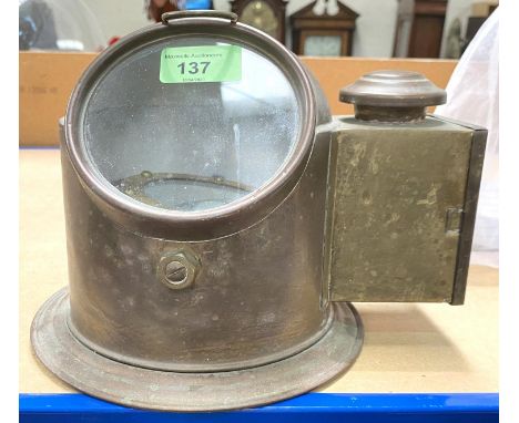 A brass cased 'Capstone' ships compass 