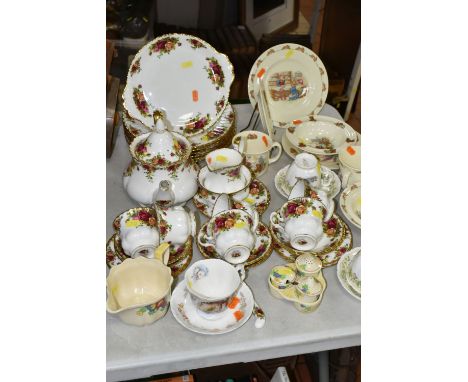 A GROUP OF TEA, DINNER AND NURSERY WARES, comprising twenty eight pieces of Royal Albert Old Country Roses: teapot, cream jug