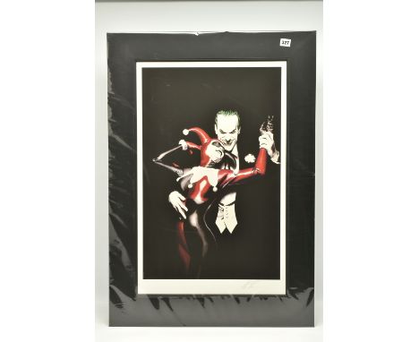 ALEX ROSS FOR DC COMICS (AMERICAN CONTEMPORARY) 'TANGO WITH EVIL' the Clown Prince and Harley Quinn,&nbsp;signed limited edit