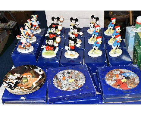 FIFTEEN BOXED KENLEYS LTD. WALT DISNEY'S PORCELAIN FIGURES, comprising three 'Pinocchio Going To School' , three 'Minnie Play